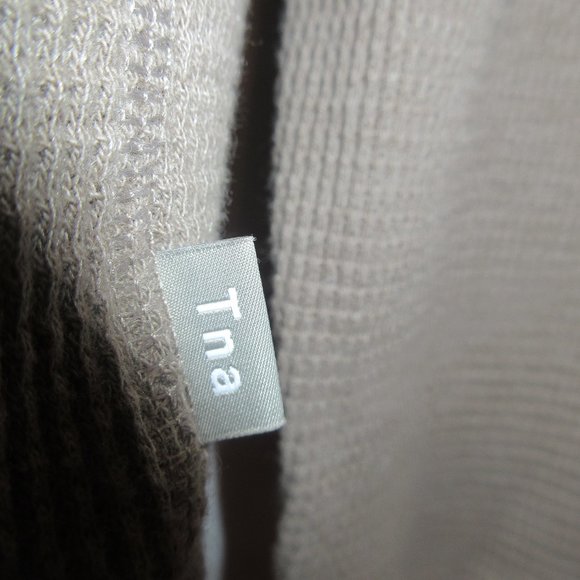 Artizia TNA Womens Small Sweater Waffle Knit Long Sleeve Lightweight Tan Brown - Picture 4 of 9